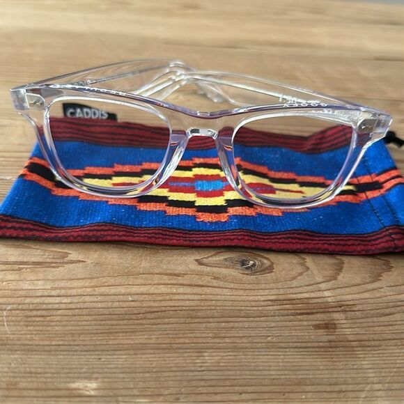 CADDIS Reading Glasses NEW in box + Bag Color - Vodka/Clear lense strength  1.50 - Picture 4 of 12